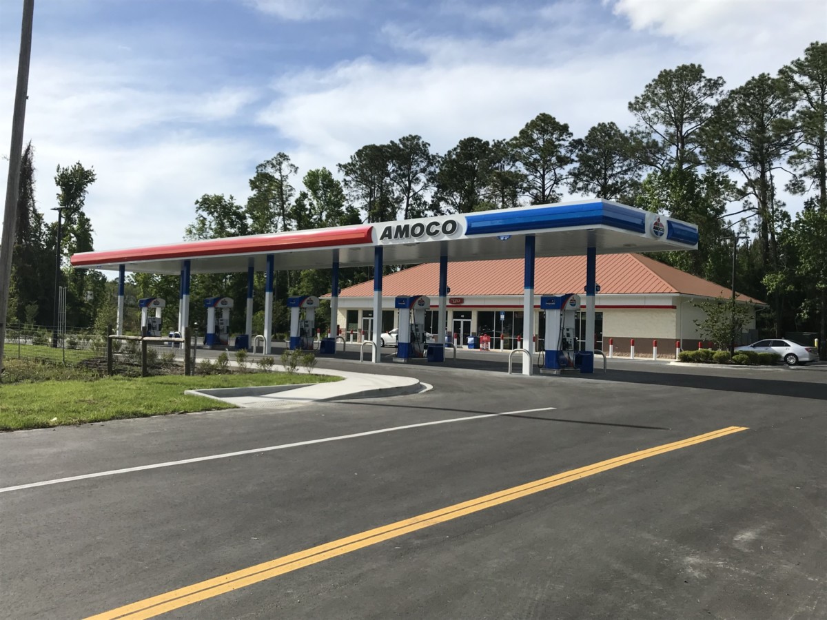 First Amoco Branded Gas Station in Jacksonville Florida Pecan Park Road